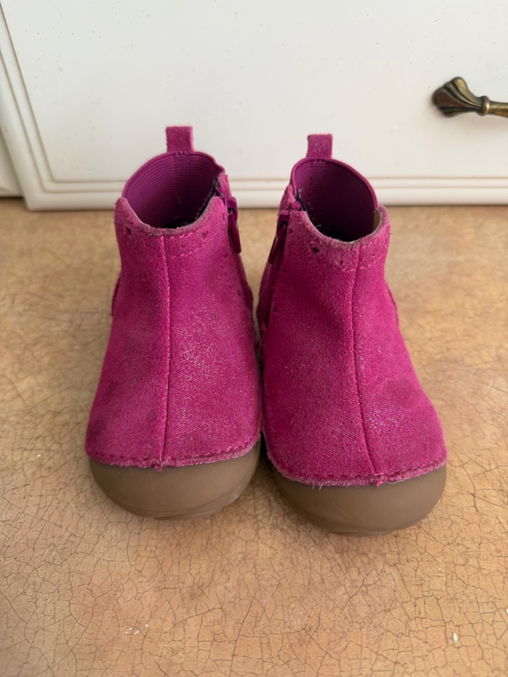 Stride Rite Soft Motion Berry Sparkle Ankle Boots